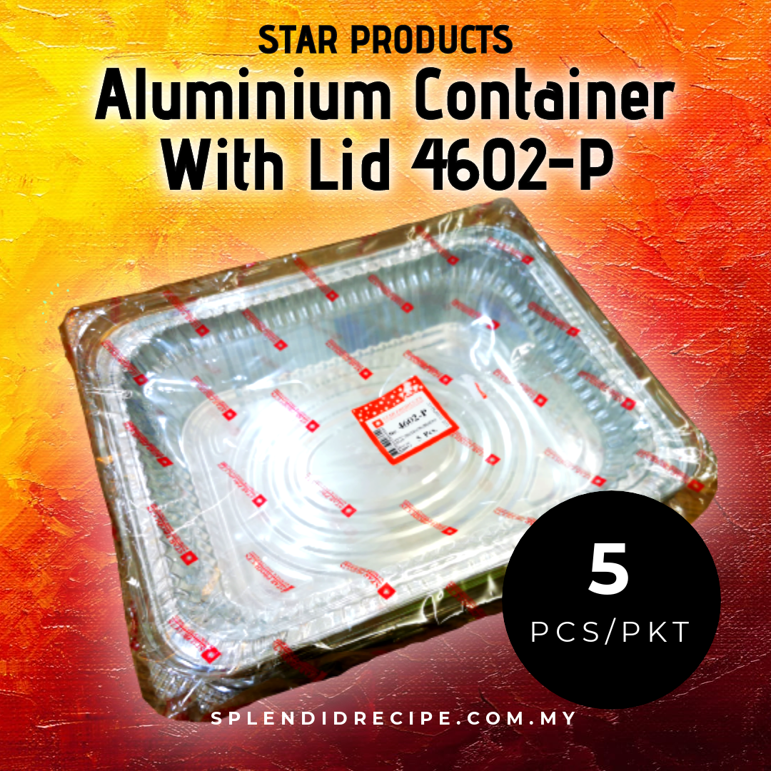 3700ml Aluminium Container With Lid | 4602-P (5 pcs)