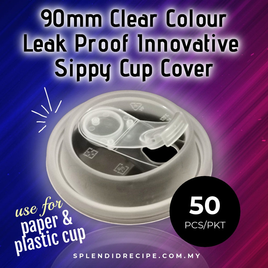 90mm Leak Proof Innovative Sippy Cup Cover for Paper & PP Injection Cup (50 pcs)