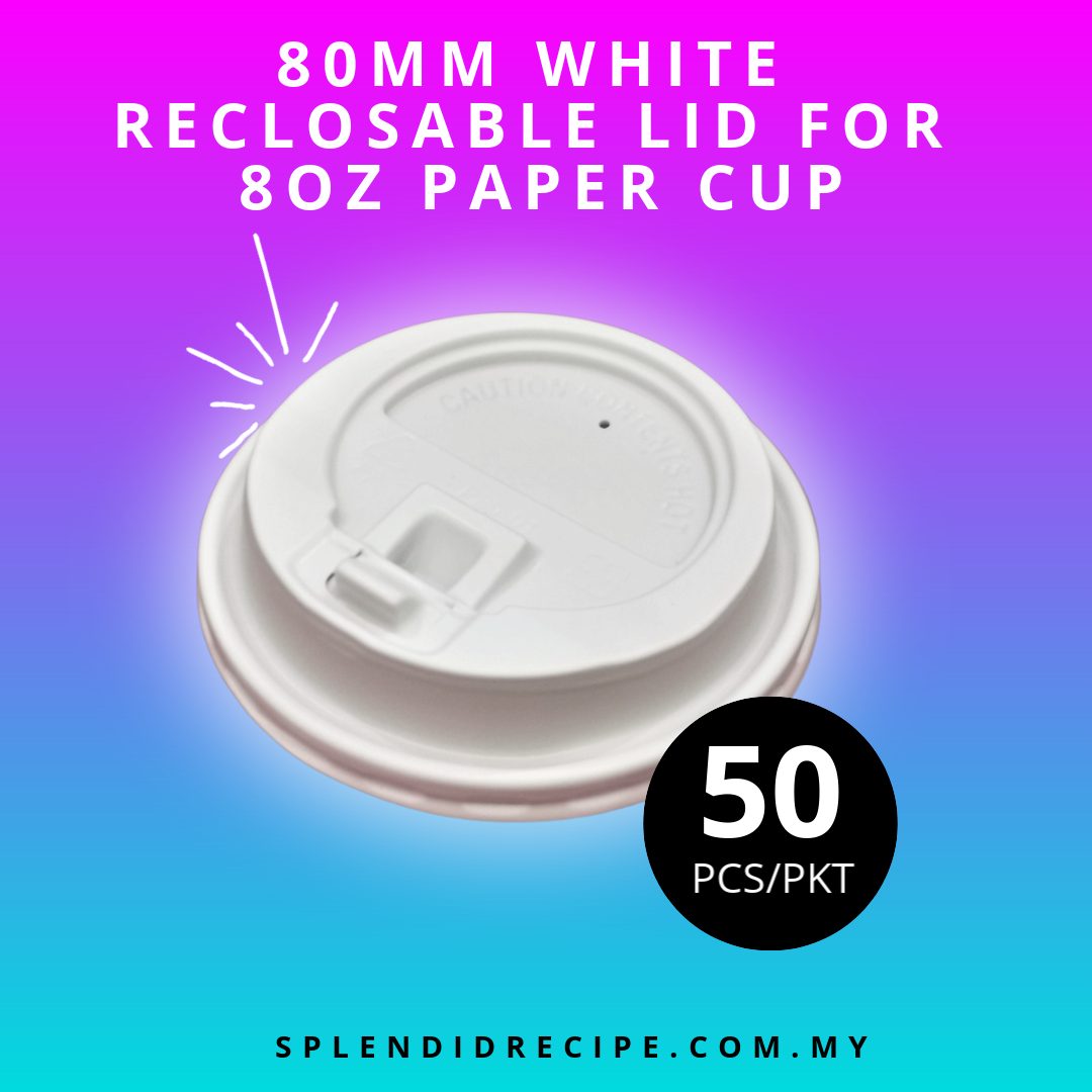 80mm Reclosable Lids for 8oz Double Wall Paper Cup
