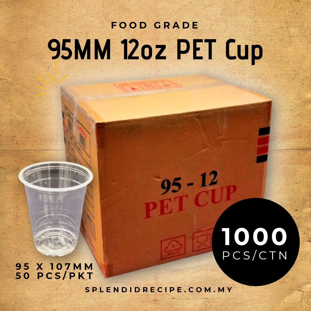 12oz PET Cup  (1000 pcs/carton) 