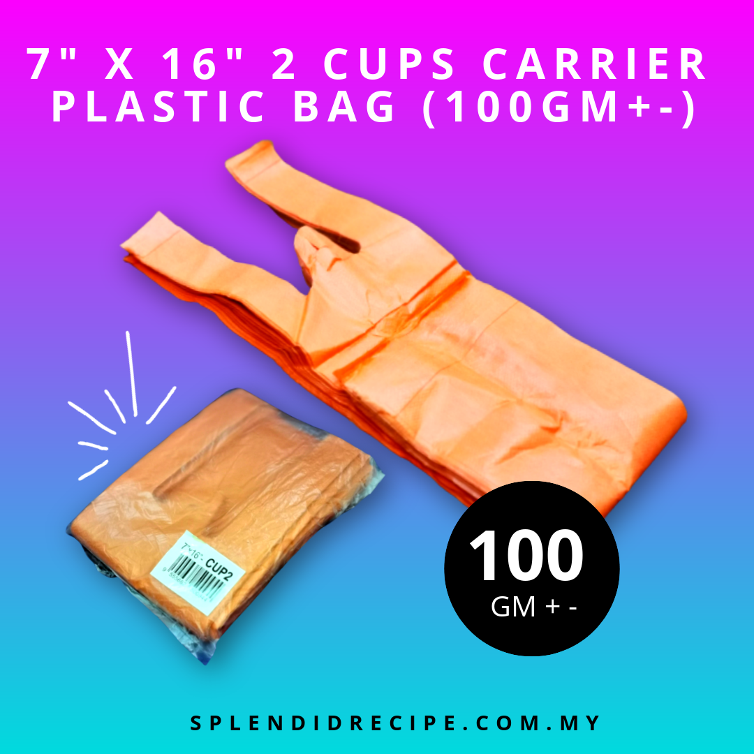 1 Cup / 2 Cups Carrier Plastic Bag