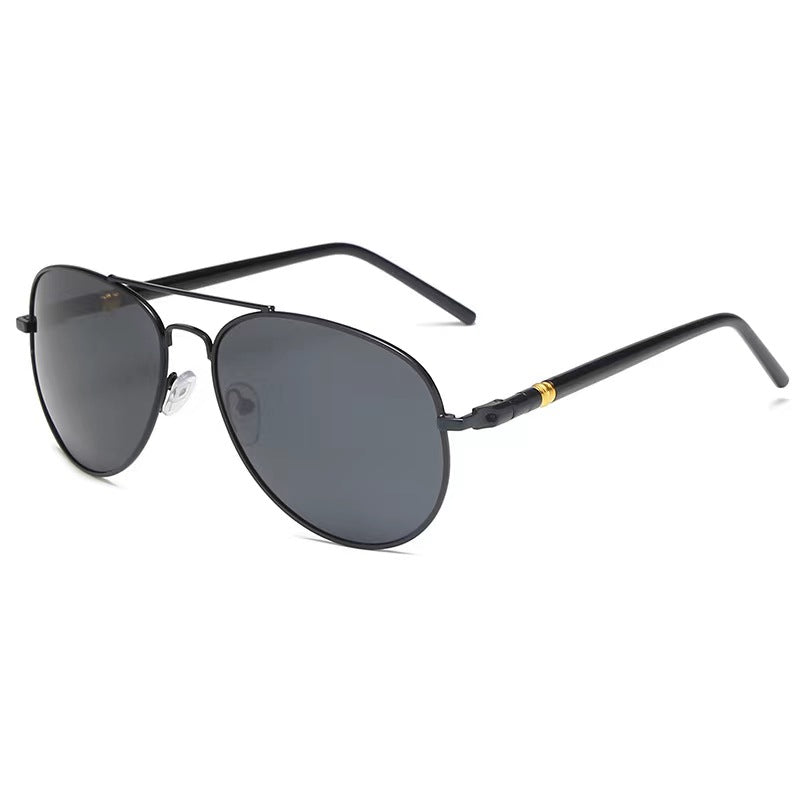Men's High Quality Trendy Polarized Oversized Metal Frame Aviator Sunglasses