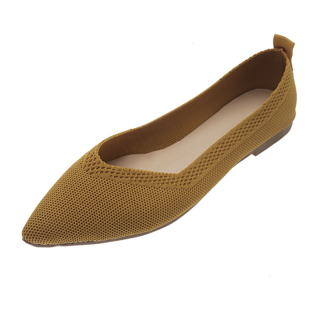 時尚透氣平底豆豆鞋淺口一腳蹬懶人尖頭單鞋