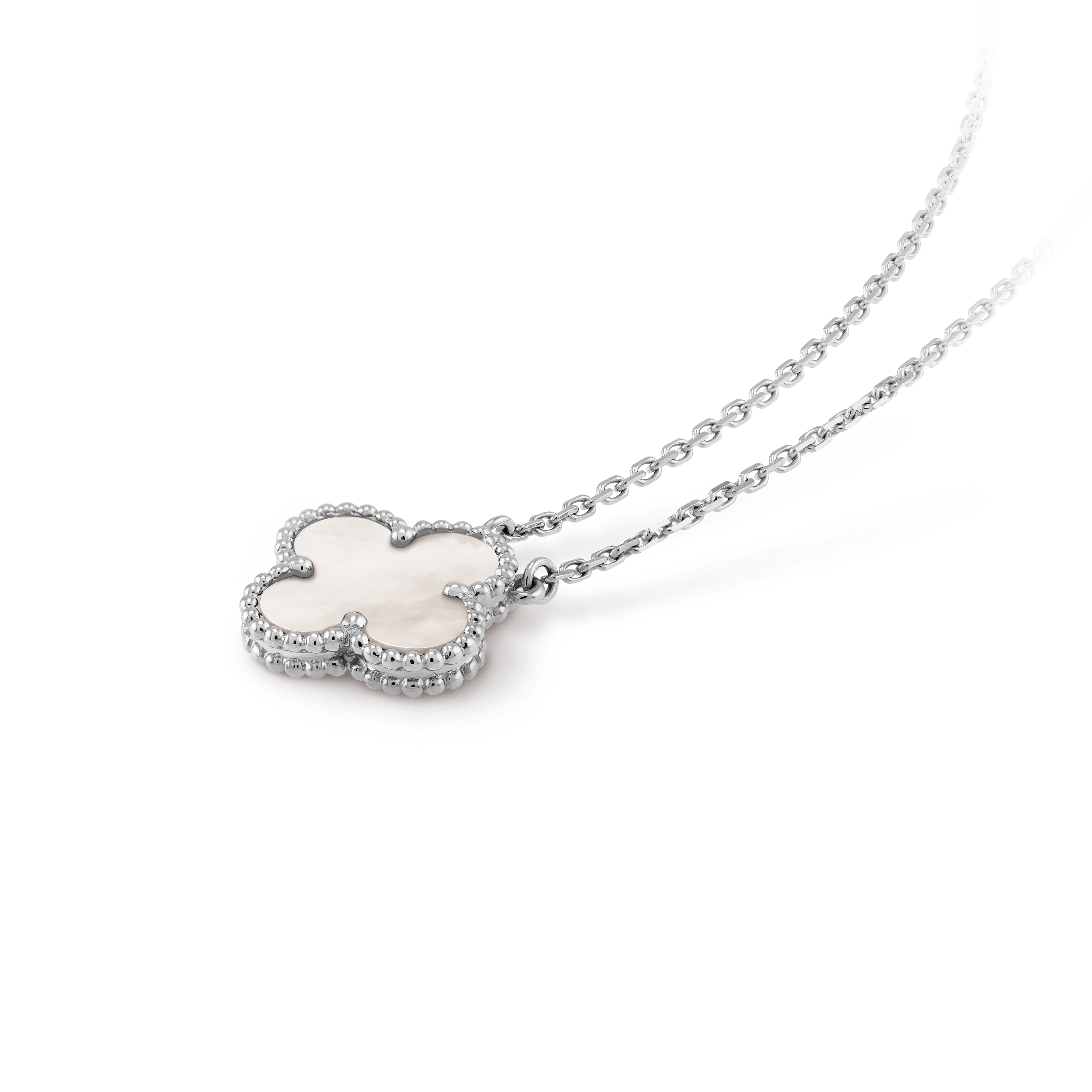 ヴィンテージ アルハンブラ ペンダント, ホワイトゴールド, マザー オブ パール:  1 石, Three Fourth, Jewelry Pendent