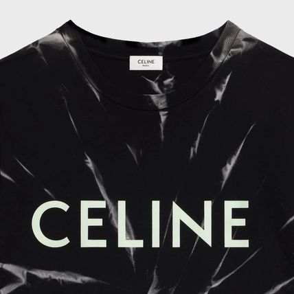 CELINE Tシャツ?カットソー 【 CELINE】セリーヌ ルーズジャージーコットンTシャツ ブラック(4)