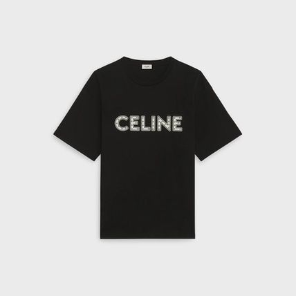 CELINE Tシャツ?カットソー 直営店セリーヌ &ldquo;CELINE&rdquo;スタッズロゴプリント Tシャツ(2)