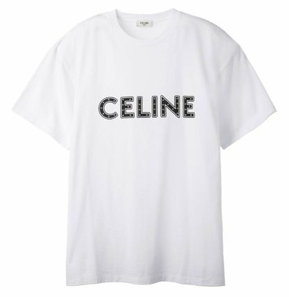 CELINE Tシャツ?カットソー 直営店セリーヌ &ldquo;CELINE&rdquo;スタッズロゴプリント Tシャツ(6)