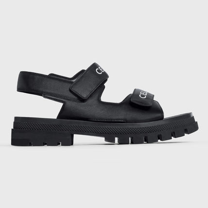 CELINE サンダル・ミュール すぐ届く！CELINE  レオ ベルクロストラップ サンダル(2)