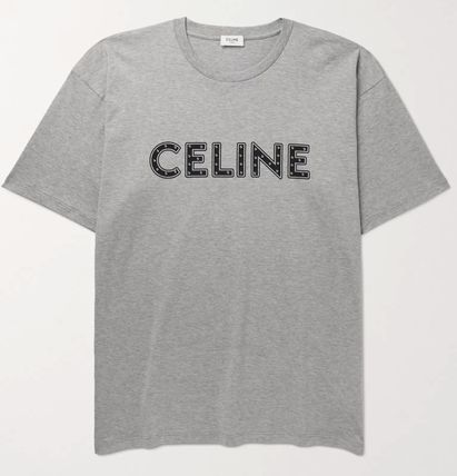 CELINE Tシャツ?カットソー 直営店セリーヌ &ldquo;CELINE&rdquo;スタッズロゴプリント Tシャツ(5)