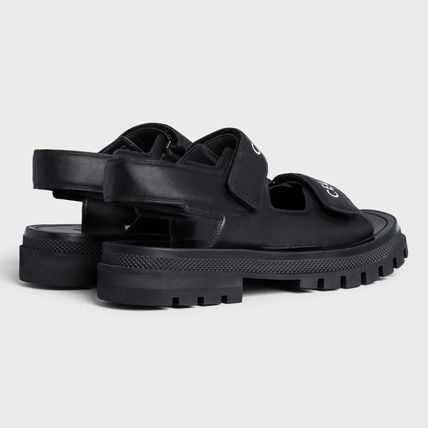 CELINE サンダル・ミュール すぐ届く！CELINE  レオ ベルクロストラップ サンダル(4)