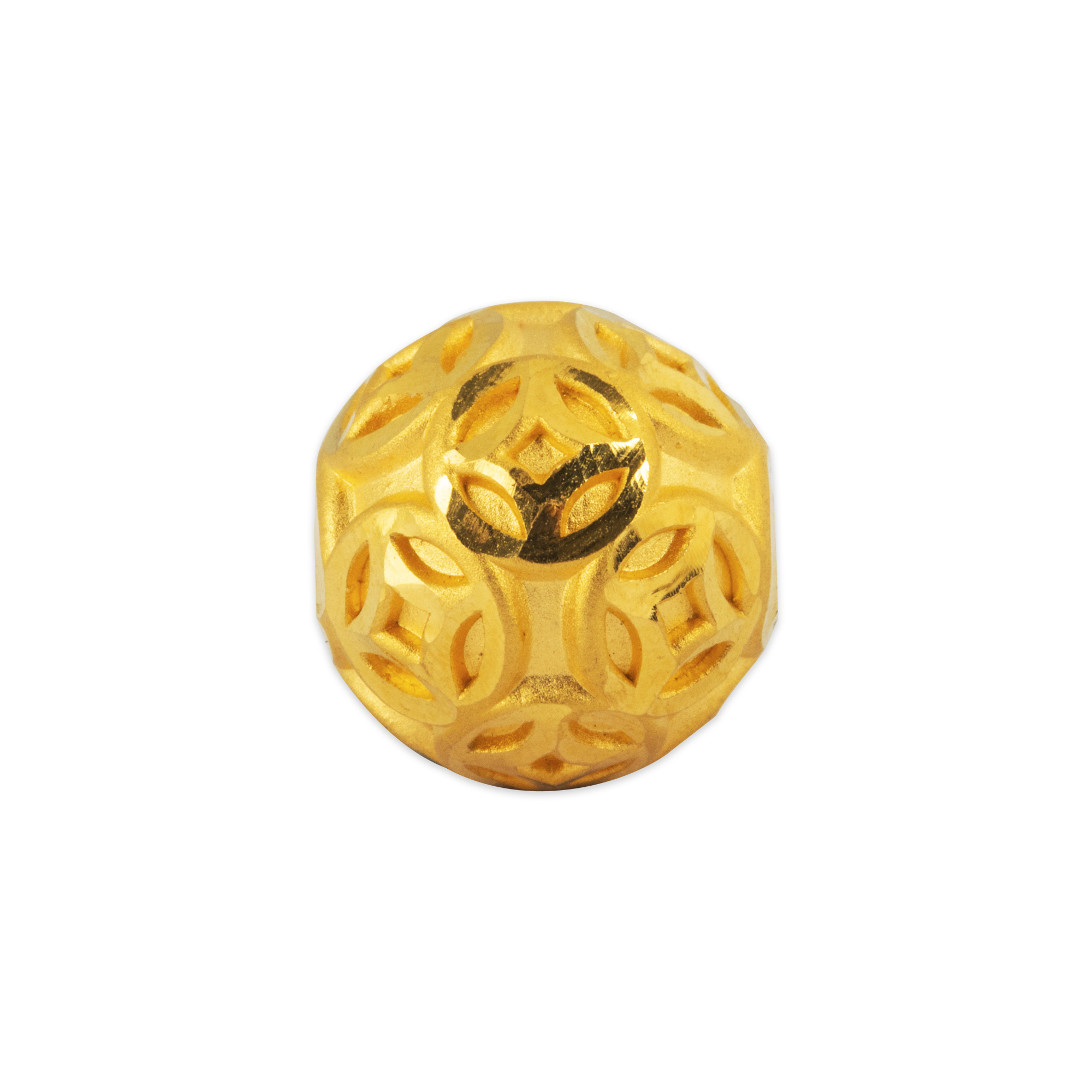 Copper Coin Ball Gold Charm