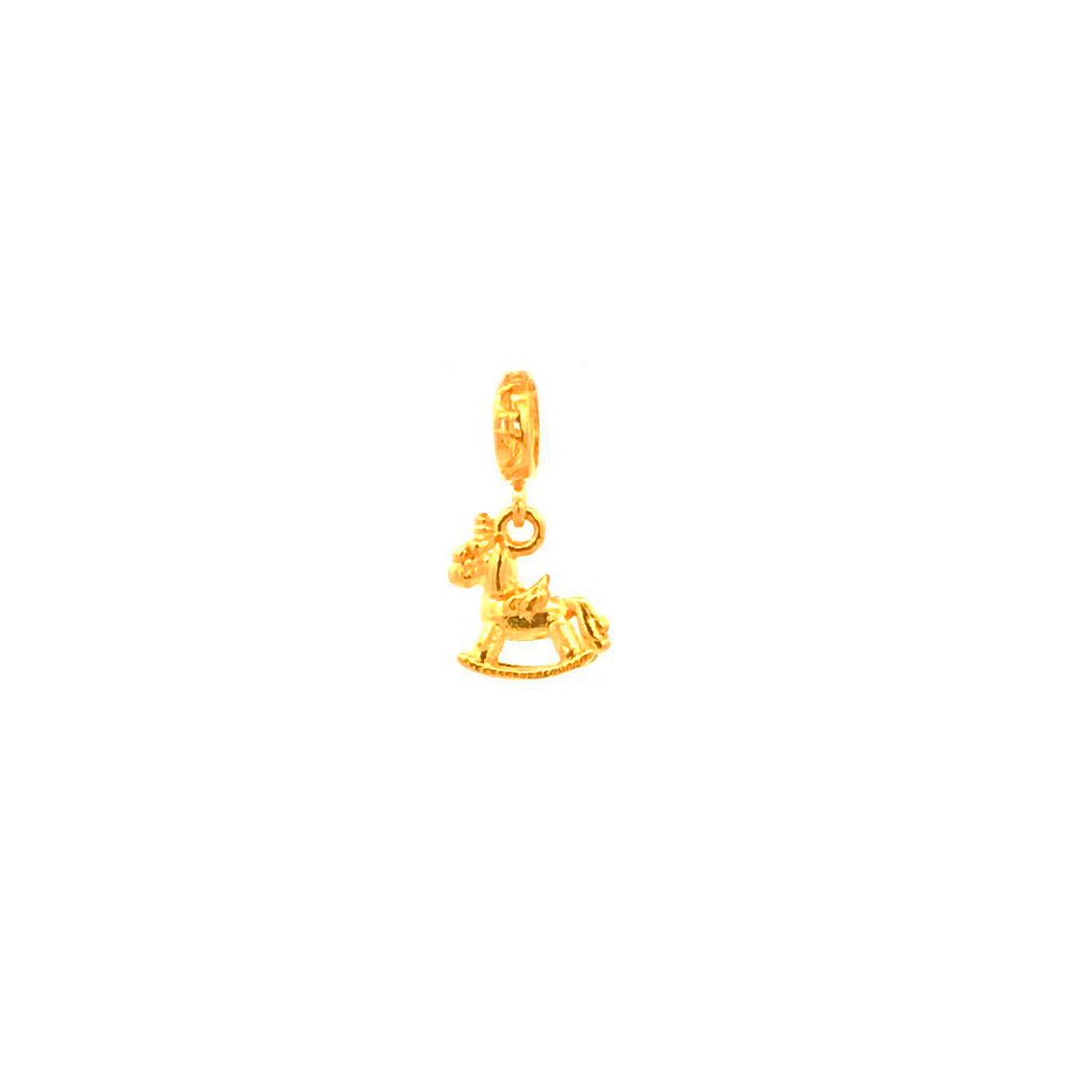 Wooden Horse Gold Charm-TIANSI®