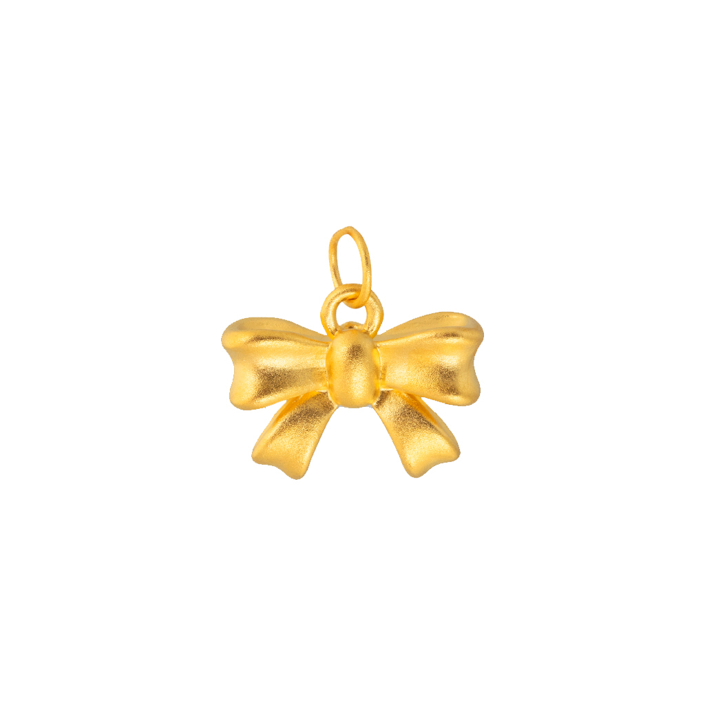 Ribbon Knot Gold Pendant