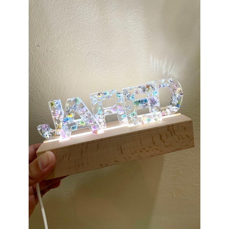 Floral Resin Lightstand