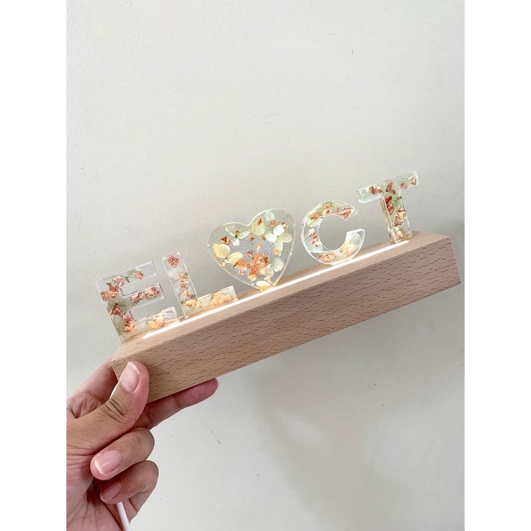 Floral Resin Lightstand