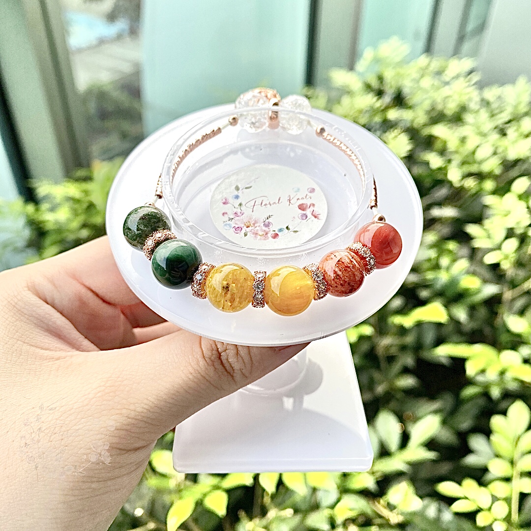 Earthy Rainbow Half-Bracelet