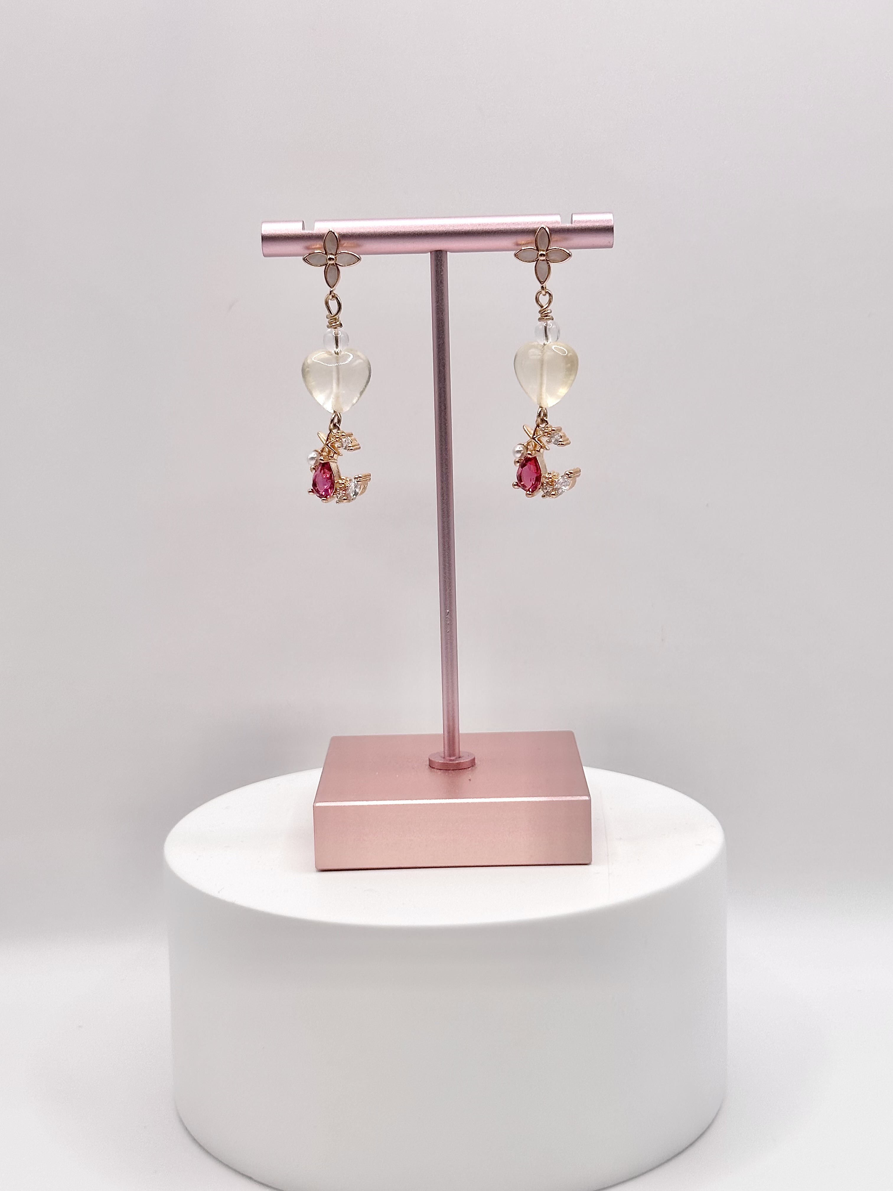 Citrine Hearts Starry Night Earring