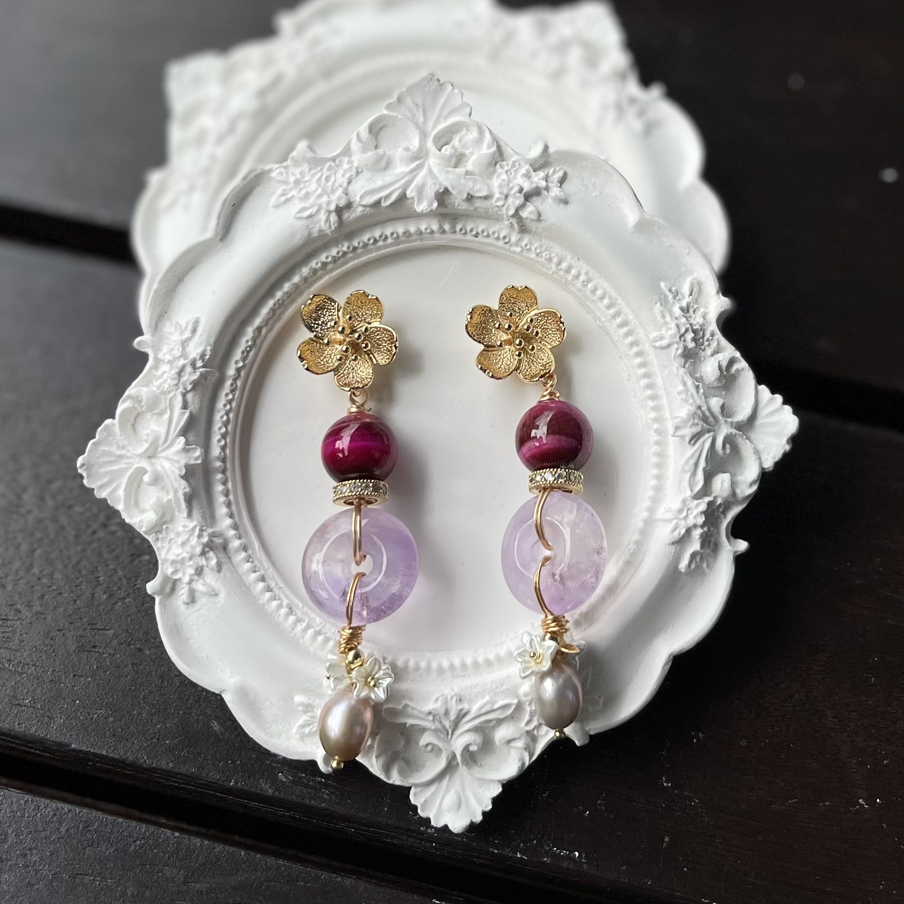 Lavender Amethyst Donut Earring (Limited Edition)