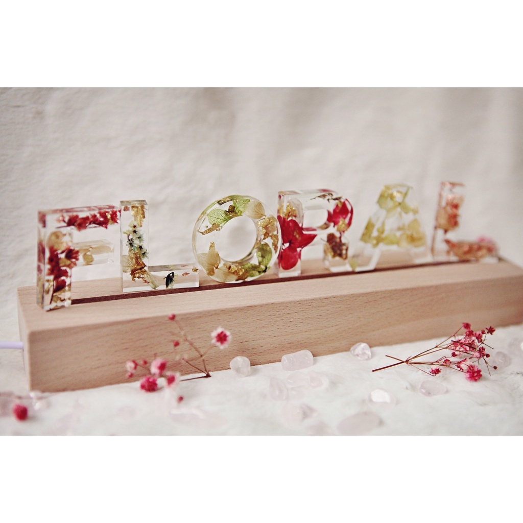 Floral Resin Lightstand