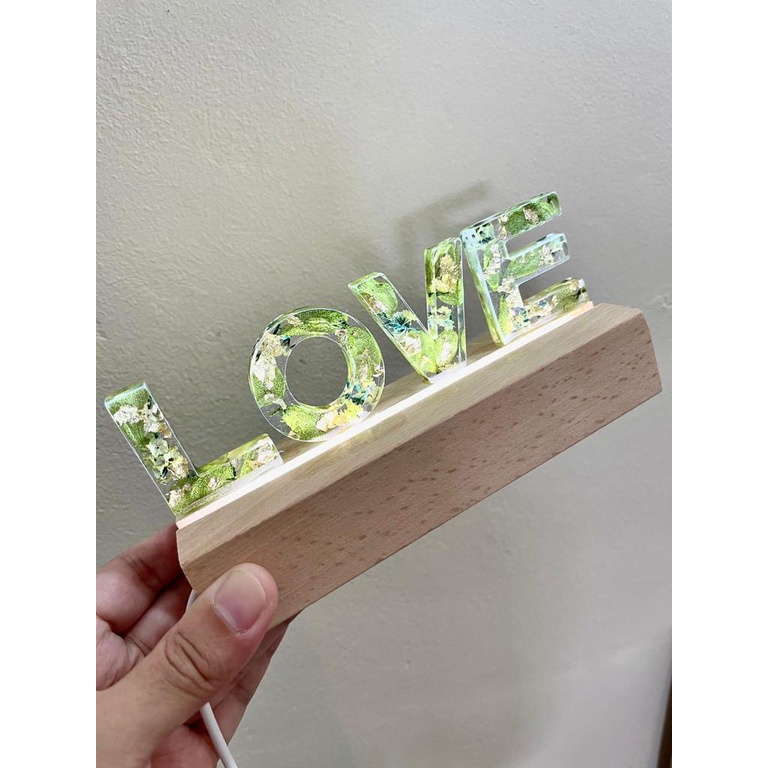 Floral Resin Lightstand