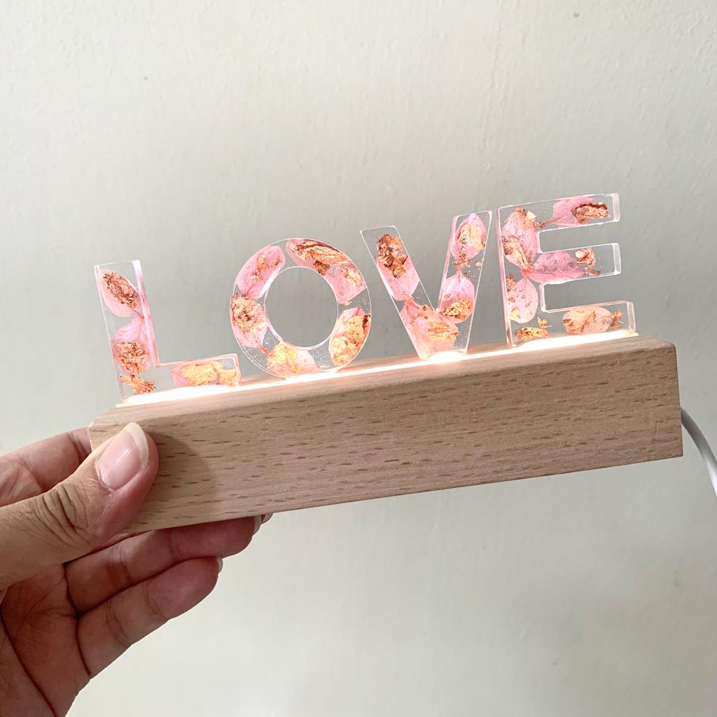 Floral Resin Lightstand