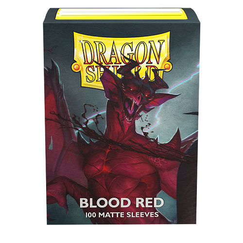 Dragon Shield 100 - Standard Deck Protector Sleeves - Matte Blood Red (Simurag)
