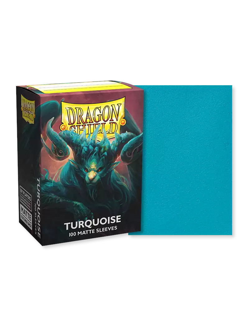 Dragon Shield 100 - Standard Deck Protector Sleeves - Matte Turquoise