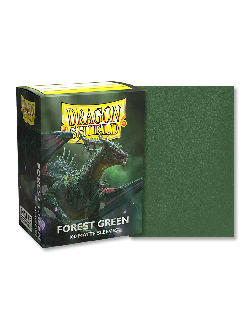 Dragon Shield 100 - Standard Deck Protector Sleeves - Matte Forest Green