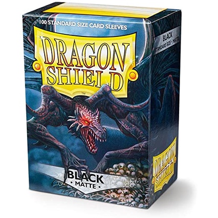 Dragon Shield 100 - Standard Deck Protector Sleeves - Matte Black