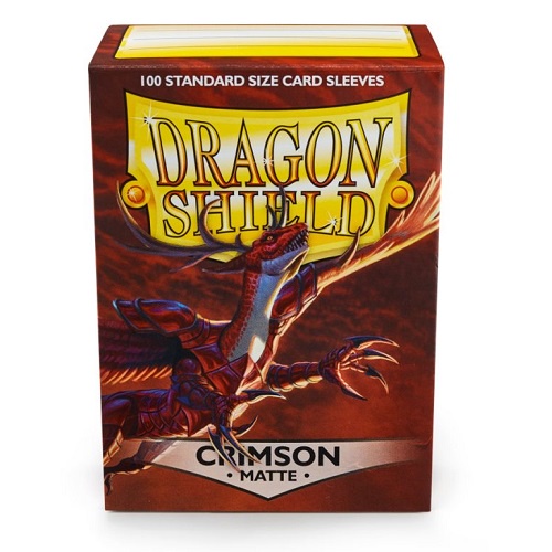 Dragon Shield 100 - Standard Deck Protector Sleeves - Matte Crimson