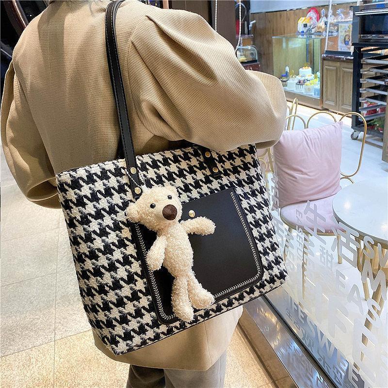 大容量キャンバスバッグベアトートバッグ