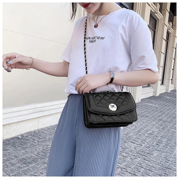 シンプルなワンショルダーチェーンバッグメッセンジャーバッグ