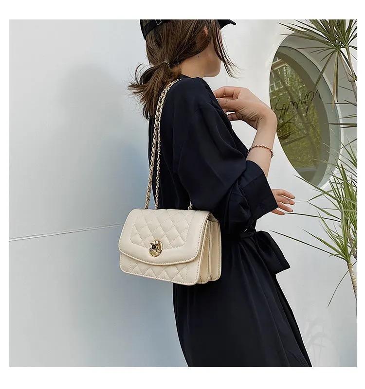 シンプルなワンショルダーチェーンバッグメッセンジャーバッグ