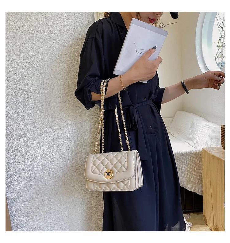 シンプルなワンショルダーチェーンバッグメッセンジャーバッグ