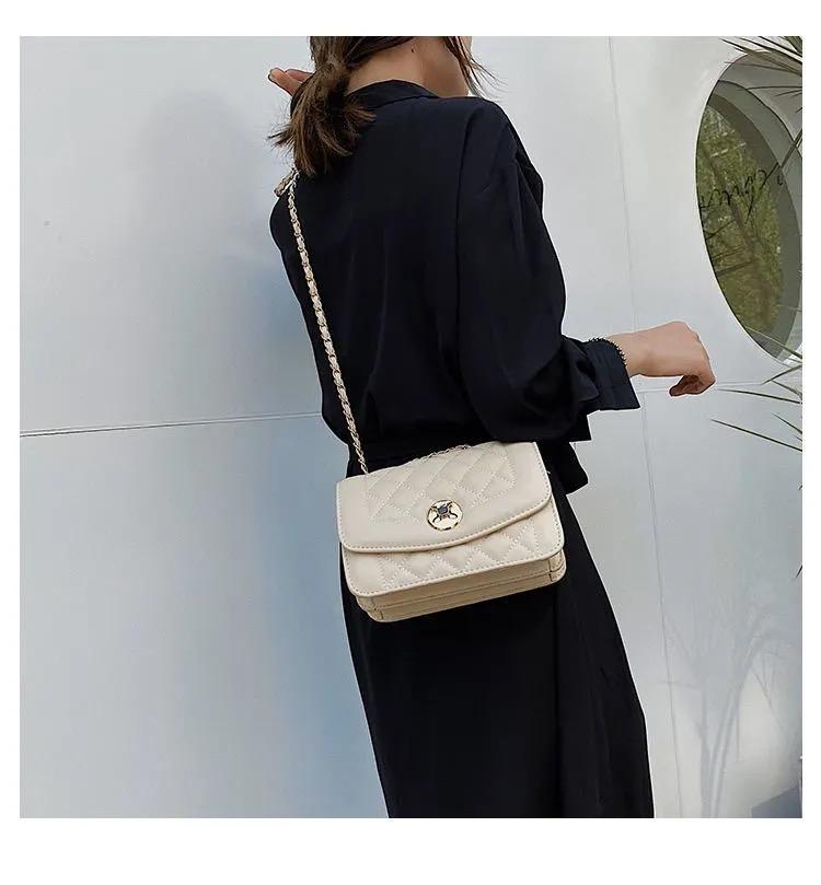 シンプルなワンショルダーチェーンバッグメッセンジャーバッグ