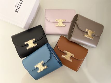 CELINE 折りたたみ財布 CELINE【入手困難】可愛い ★TRIOMPHE SMALL FLAP WALLET★ 全色(17)