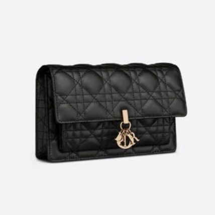 Dior ショルダーバッグ・ポシェット DIOR LADY DIOR チェーンポーチ カナージュ ラムスキン(4)