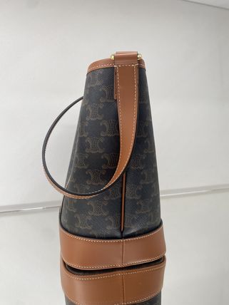 CELINE ショルダーバッグ・ポシェット CELINE【入手困難】スモールバケット/トリオンフキャンバス 全色(5)