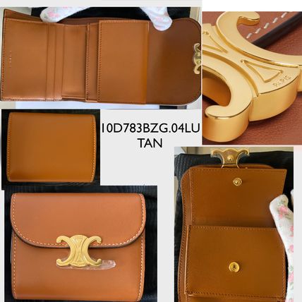 CELINE 折りたたみ財布 CELINE【入手困難】可愛い ★TRIOMPHE SMALL FLAP WALLET★ 全色(10)