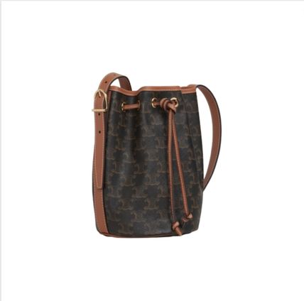 CELINE ショルダーバッグ・ポシェット CELINE ☆トリオンフキャンバス ☆スモール ストリングバッグ(2)