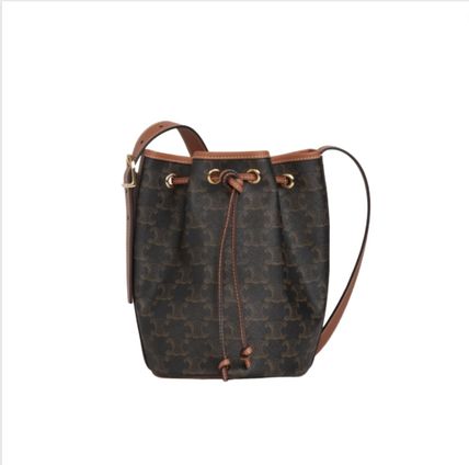 CELINE ショルダーバッグ・ポシェット CELINE ☆トリオンフキャンバス ☆スモール ストリングバッグ(3)