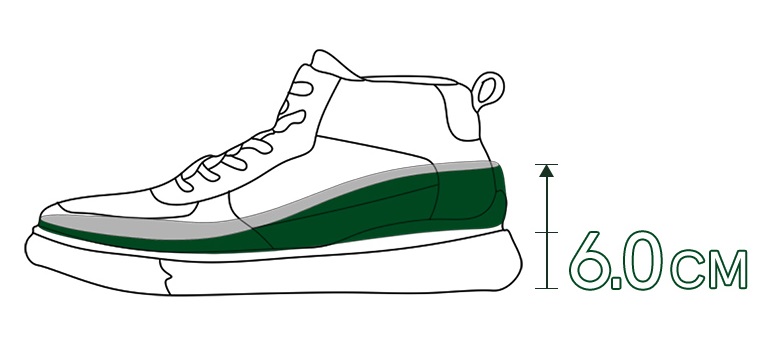 GIRAFFE x GOG Height Increasing Shoes Leather Casual Shoes Lace-up 6.5