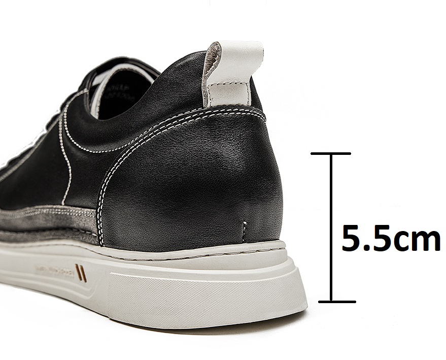 GIRAFFE x GOG Height Increasing Shoes Leather Casual Shoes Lace-up 6.5