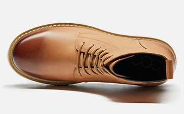 GIRAFFE x GOG Height Increasing Shoes Calf Leather Boots Shoes Lace-up 7cm