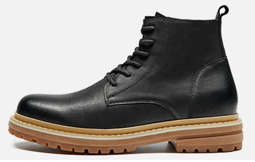 GIRAFFE x GOG Height Increasing Shoes Calf Leather Boots Shoes Lace-up 7cm