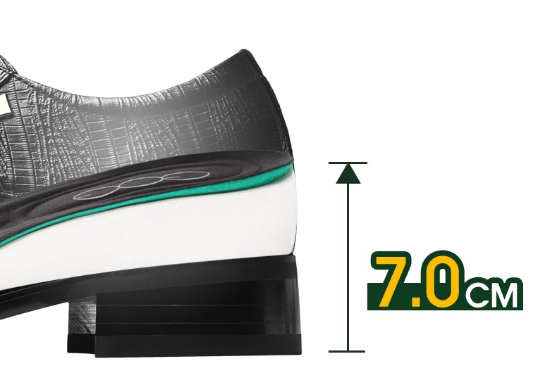 GIRAFFE x GOG Height Increasing Shoes Formal Dress Wedding Oxfords Lace-up 7cm