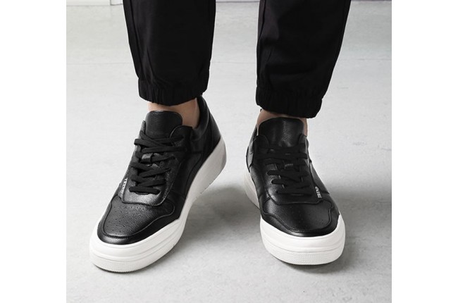 GIRAFFE x GOG Height Increasing Shoes Leather Casual Shoes Lace-up 8cm