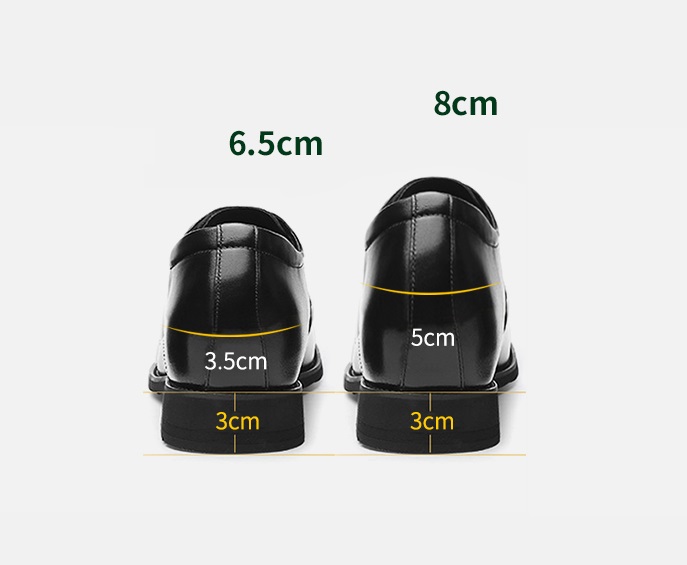 GIRAFFE x GOG Height Increasing Shoes Formal Dress Wedding Lace-up 6.5cm or 8cm