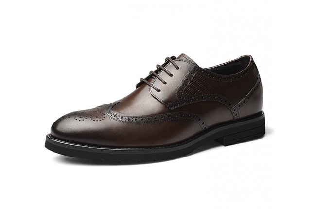 GIRAFFE x GOG Height Increasing Shoes Formal Dress Wedding Oxfords Lace-up 6.5cm