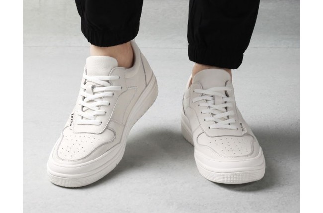 GIRAFFE x GOG Height Increasing Shoes Leather Casual Shoes Lace-up 8cm